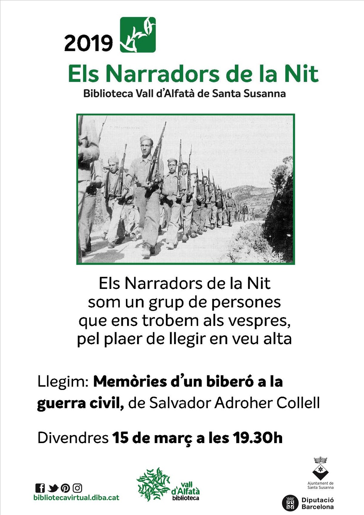 Els Narradors de la Nit a la Biblioteca Vall d'Alfatà.