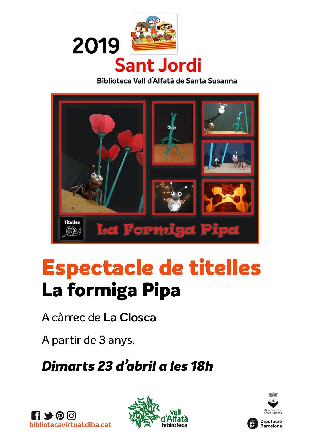 Espectacle de titelles a la Biblioteca Vall d'Alfatà.