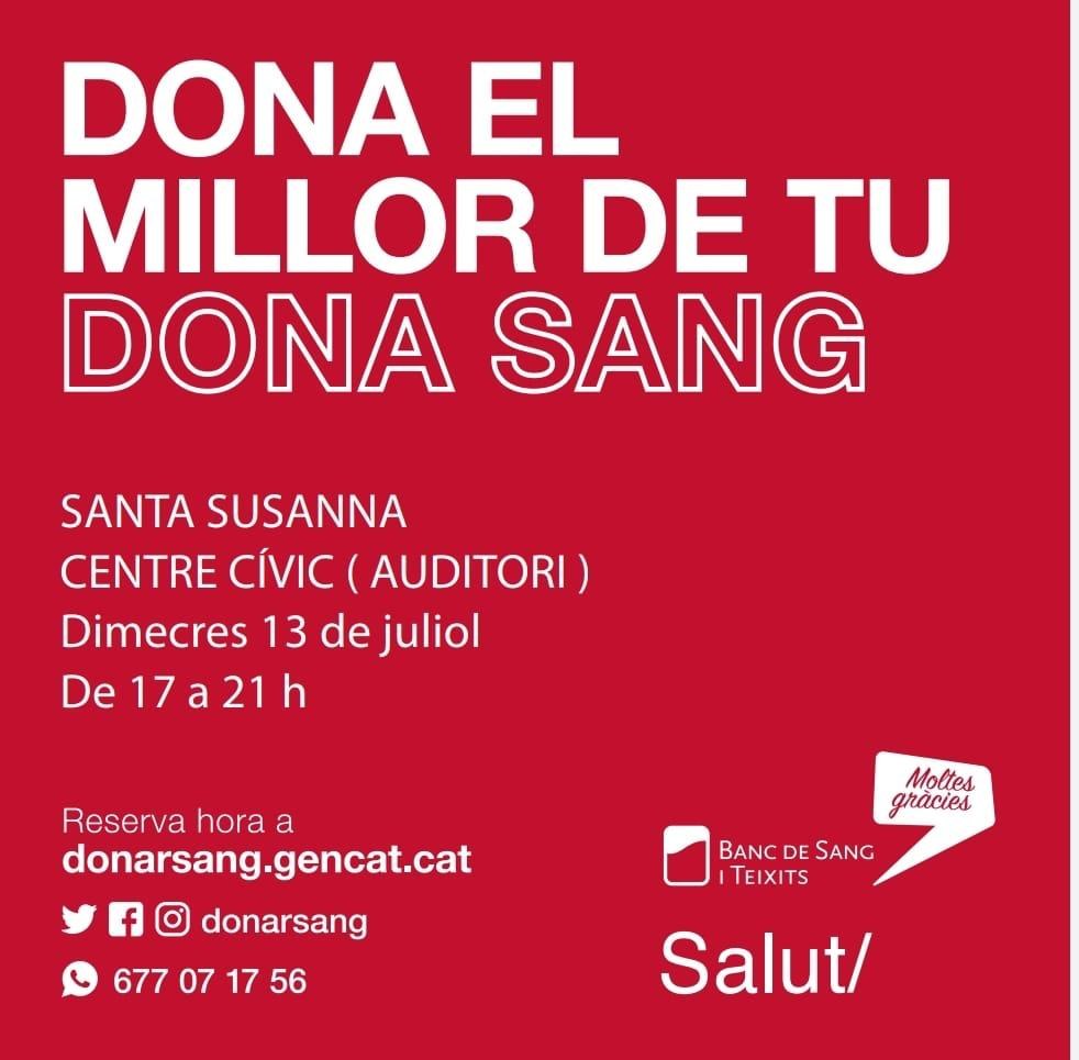 Dona el millor de tu: Dona Sang.