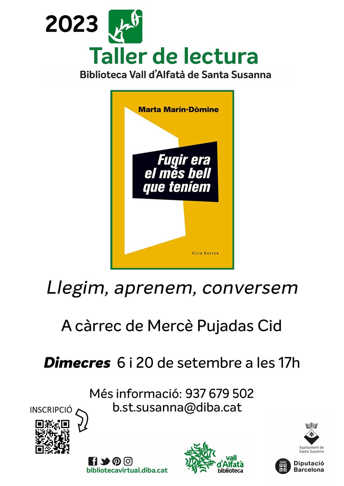 Taller de Lectura: "Llegim, aprenem, conversem".