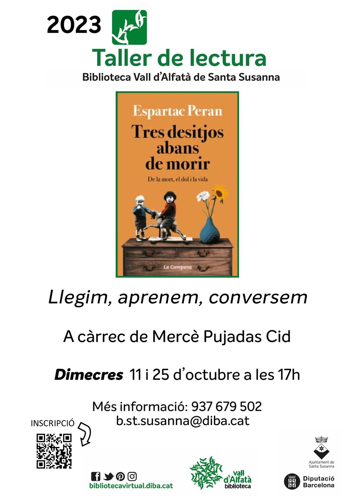 Taller de lectura: Llegim, aprenem, conversem.