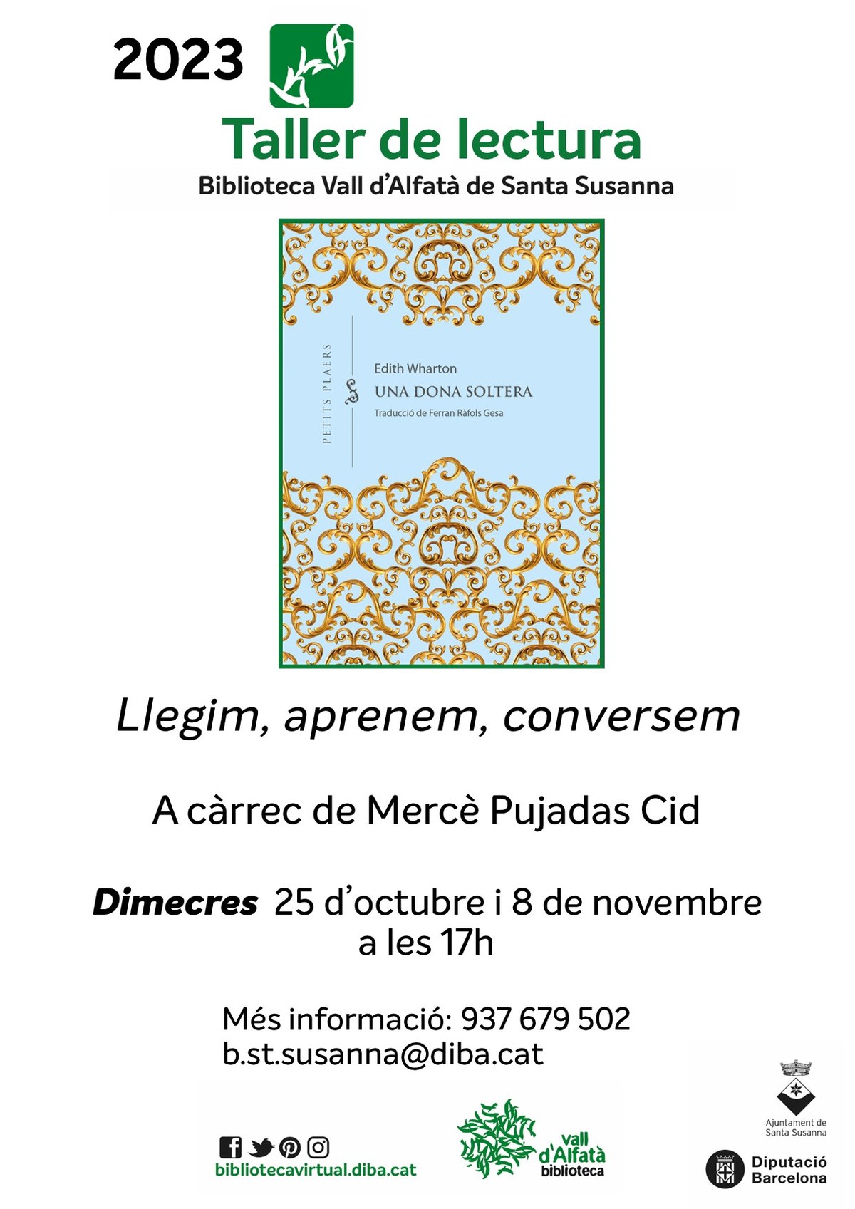 Taller de lectura: Llegim, aprenem, conversem.