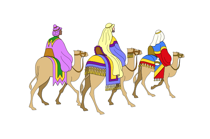 Arribada de Ses Majestats els Reis Mags d'Orient .