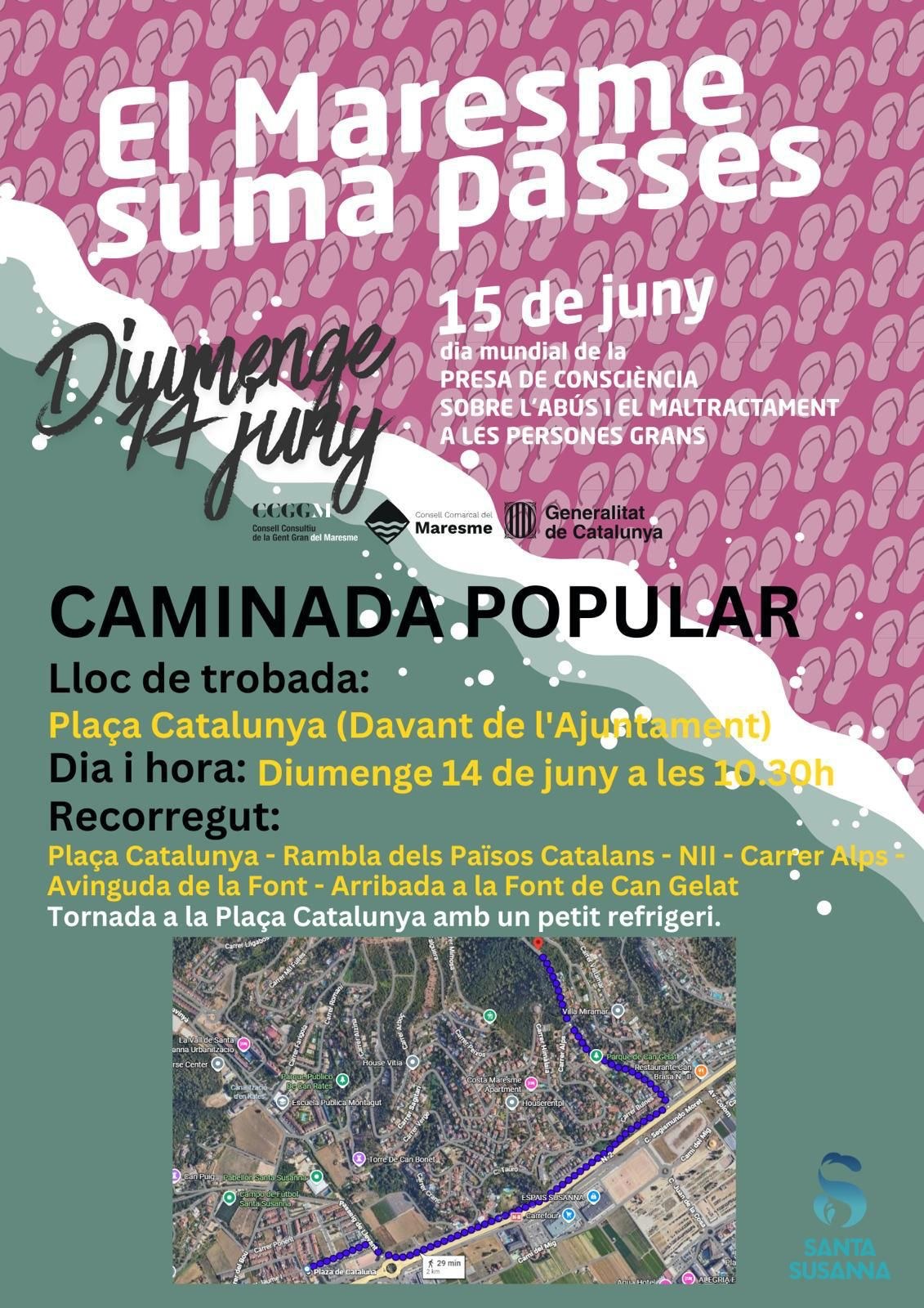 Caminada Popular pel Dia Mundial contra el Maltractament a les Persones Grans.