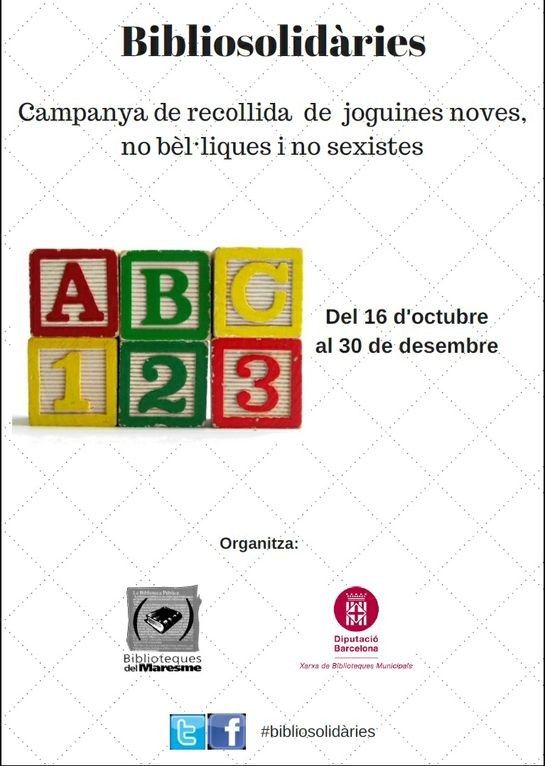 Campanya de recollida de joguines noves, no bèl·liques i no sexistes.