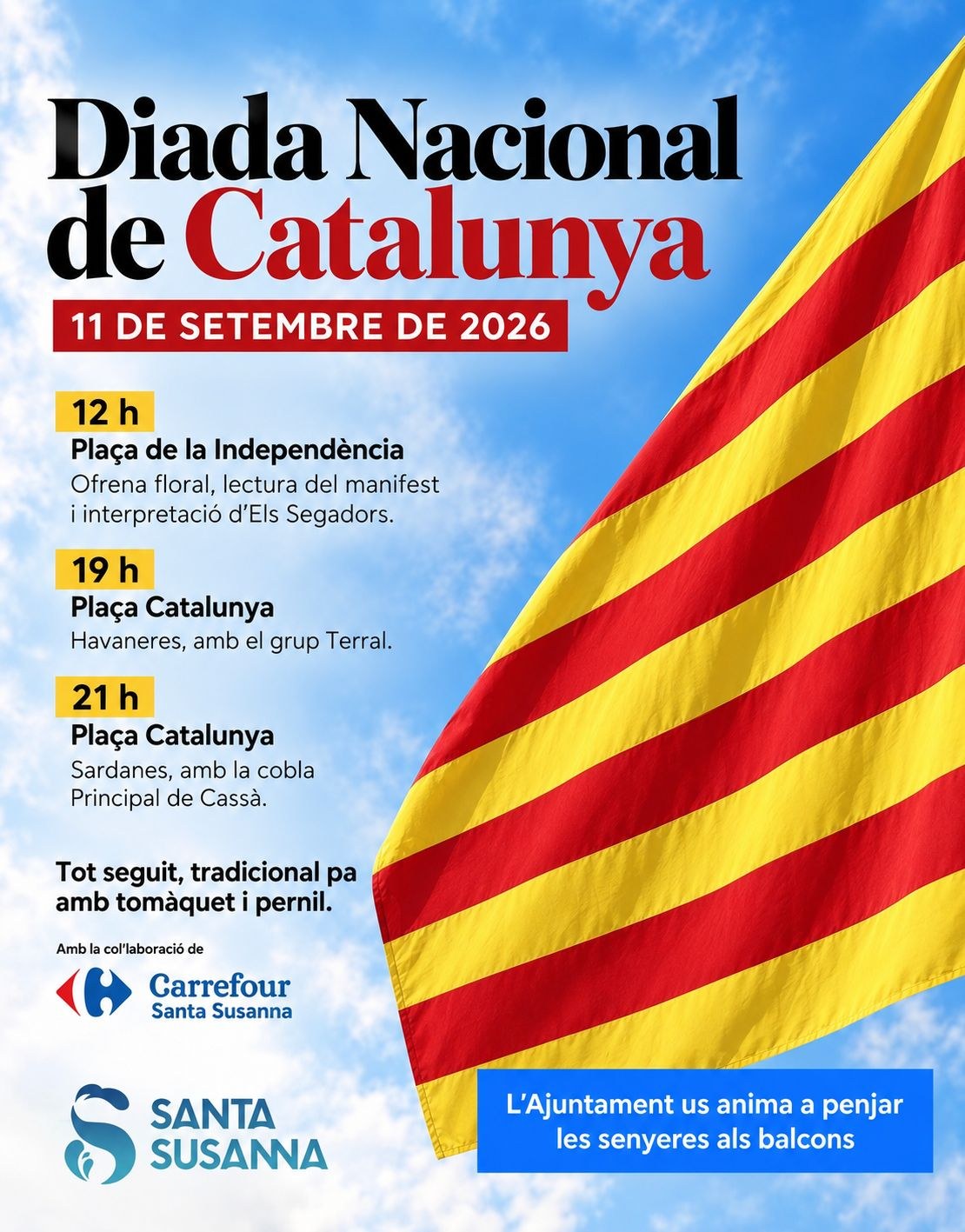 Celebrem la Diada Nacional de Catalunya a Santa Susanna!.