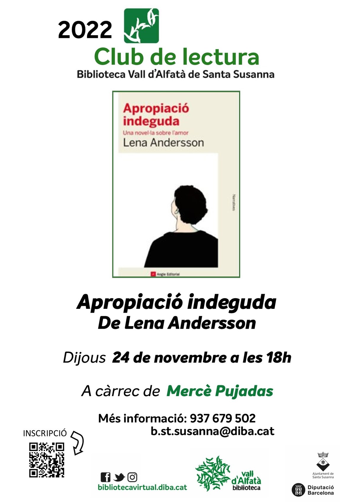 Club de lectura: "Apropiació indeguda" de Lena Andersson .