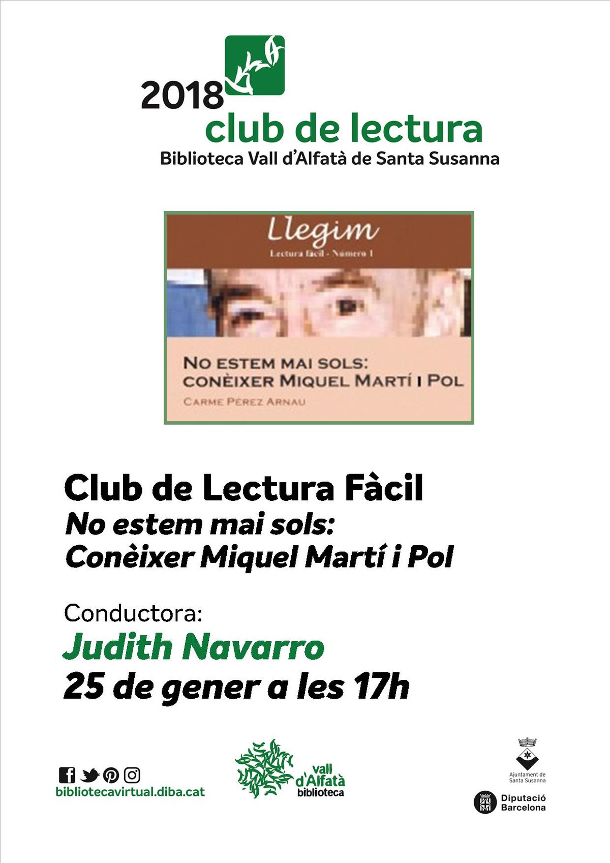 Club de Lectura Fàcil: No estem mai sols: Conèixer Miquel Martí Pol.