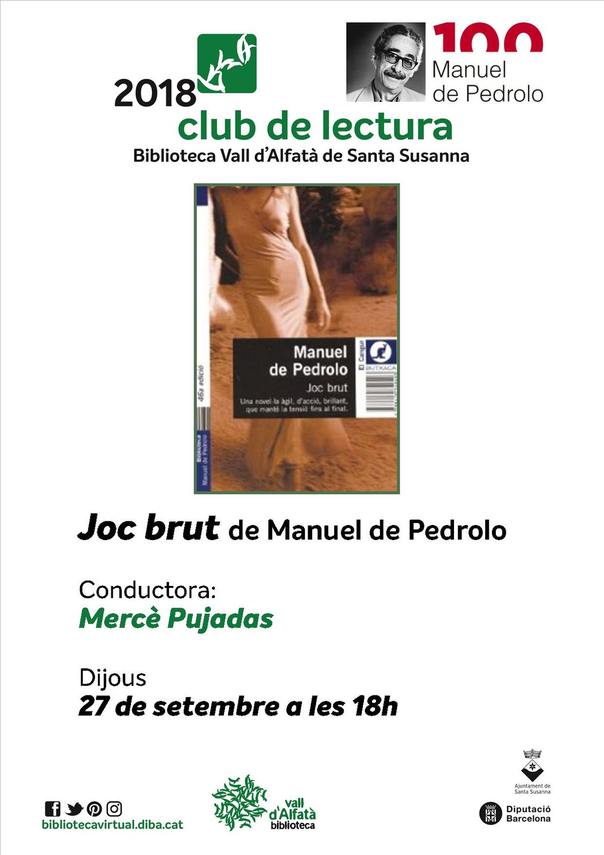 Club de lectura: Joc Brut de Manuel de Pedrolo.