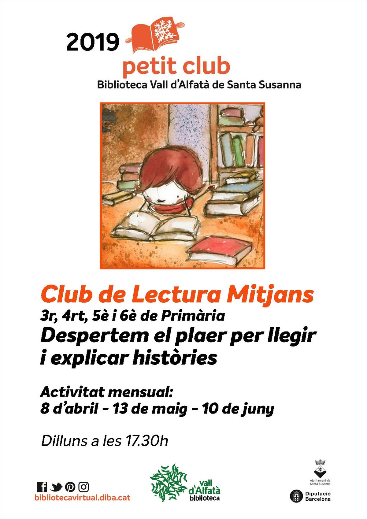 Club de Lectura Mitjans a la Biblioteca Vall d'Alfatà.