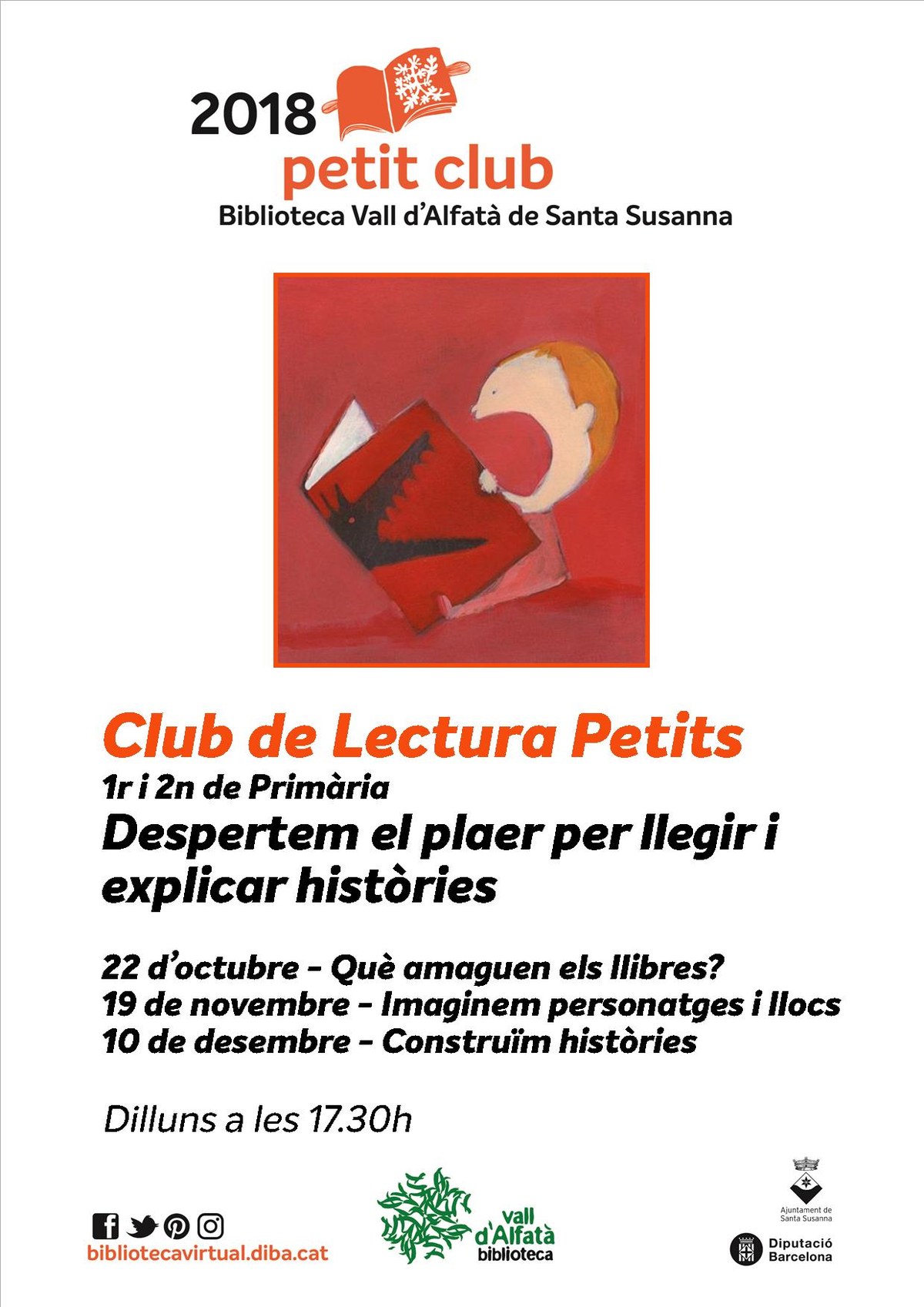 Club de lectura petits a la Biblioteca Vall d'Alfatà.