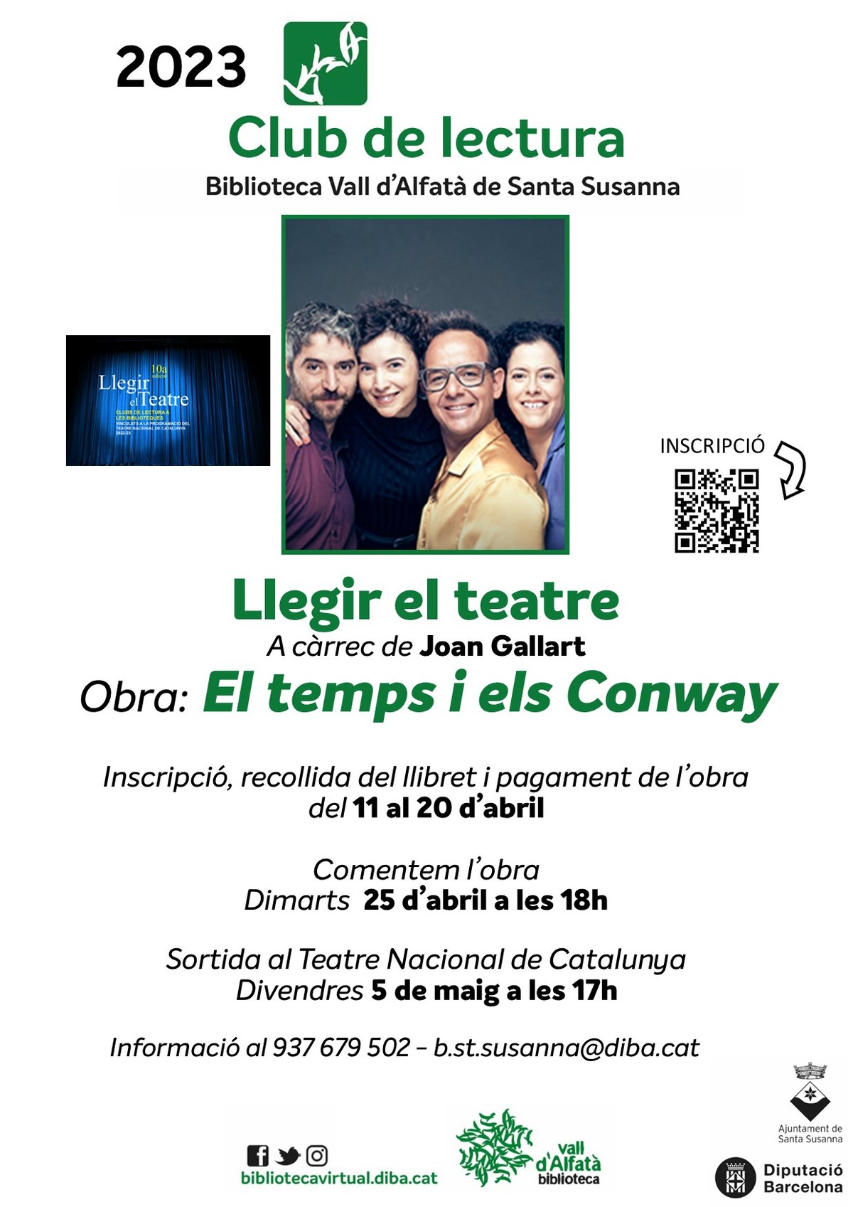 Club de lectura: Sortida al Teatre Nacional de Catalunya.