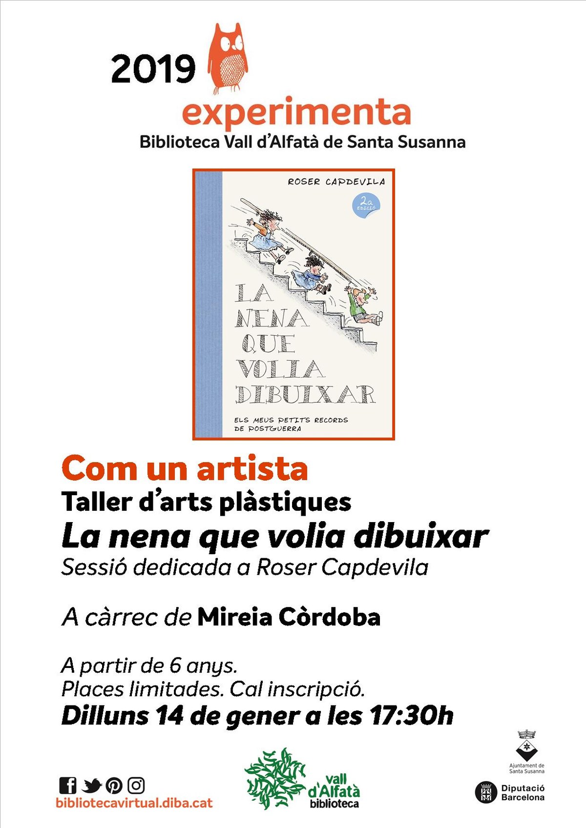 Com un artista. Experimenta a la Biblioteca Vall d'Alfatà.