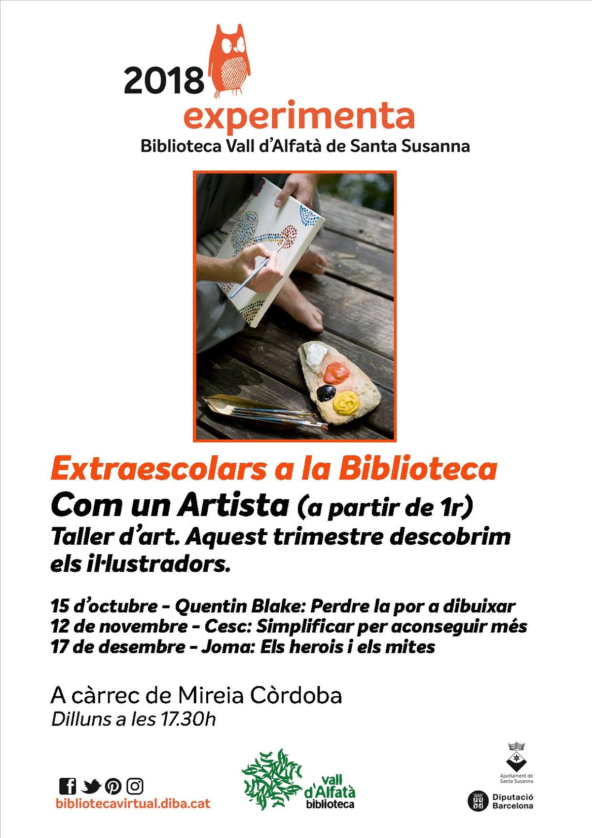 Com un artista: extraescolars a la Biblioteca Vall d'Alfatà.