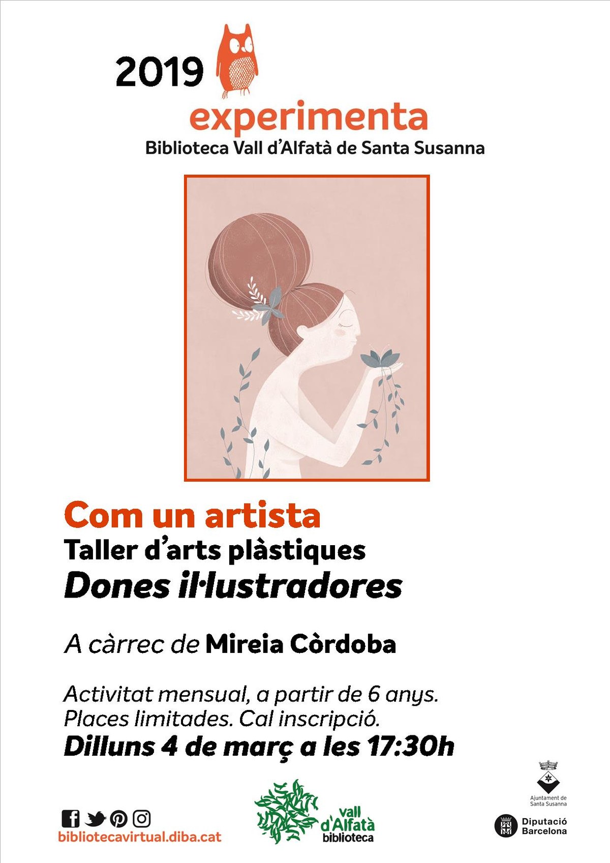 Com un artista - Taller d'arts plàstiques a la Biblioteca Vall d'Alfatà.