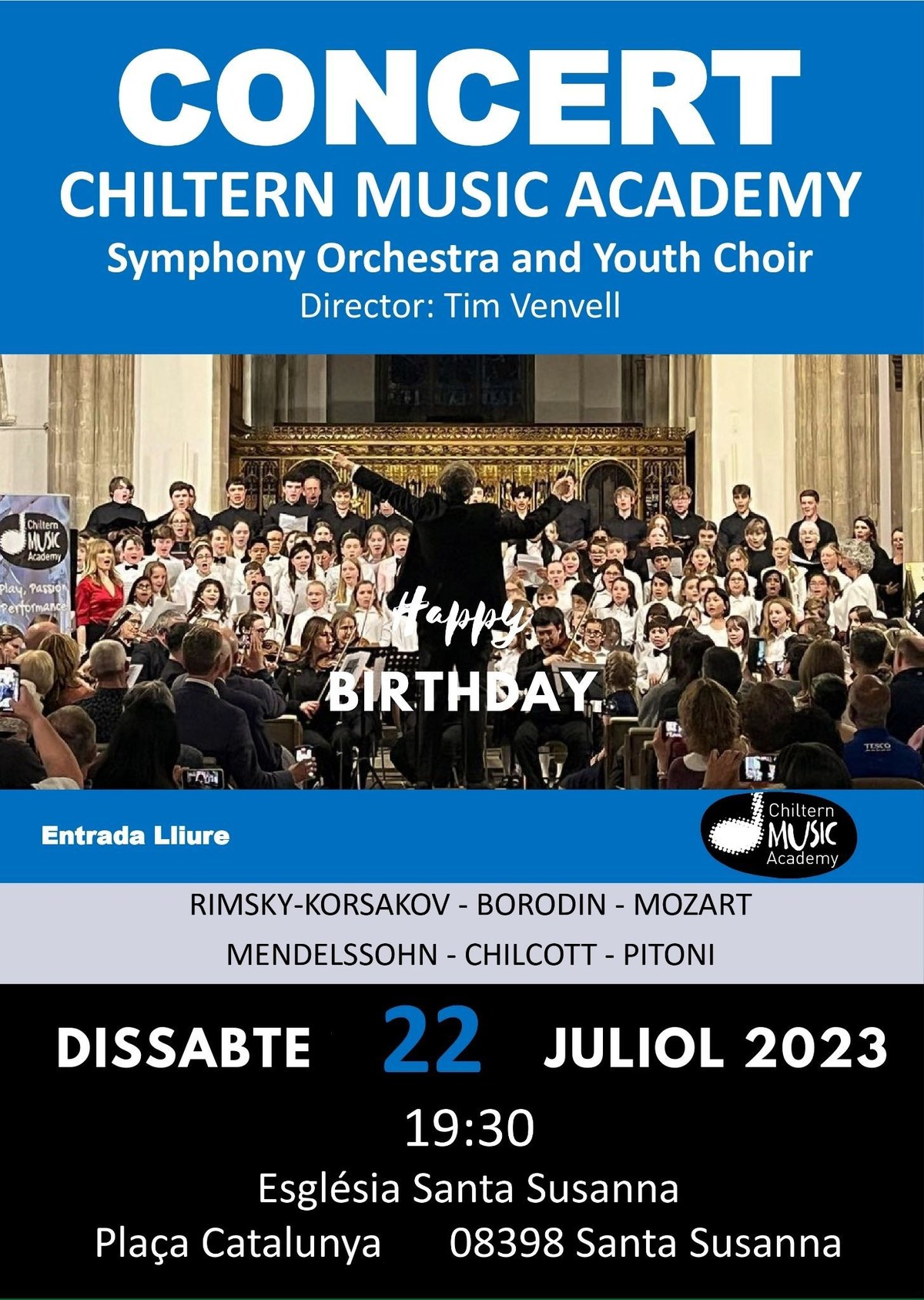 Concert de la Chiltern Music Academy a l'església parroquial.