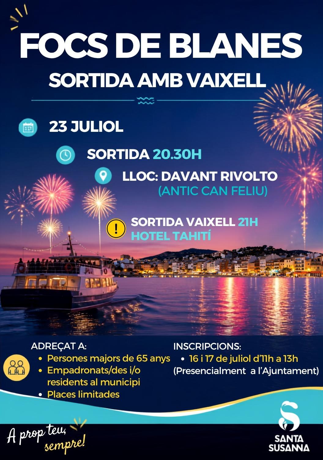 Els Focs de Blanes tornen a viure’s des del mar!.