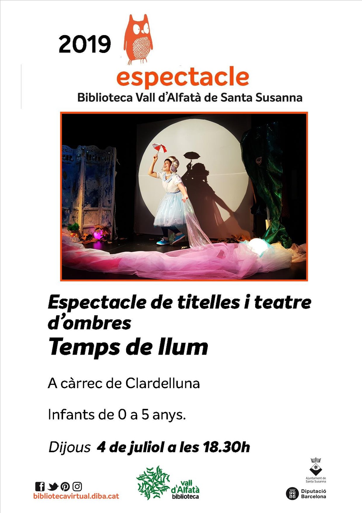 Espectacle a la Biblioteca: Temps de Llum.
