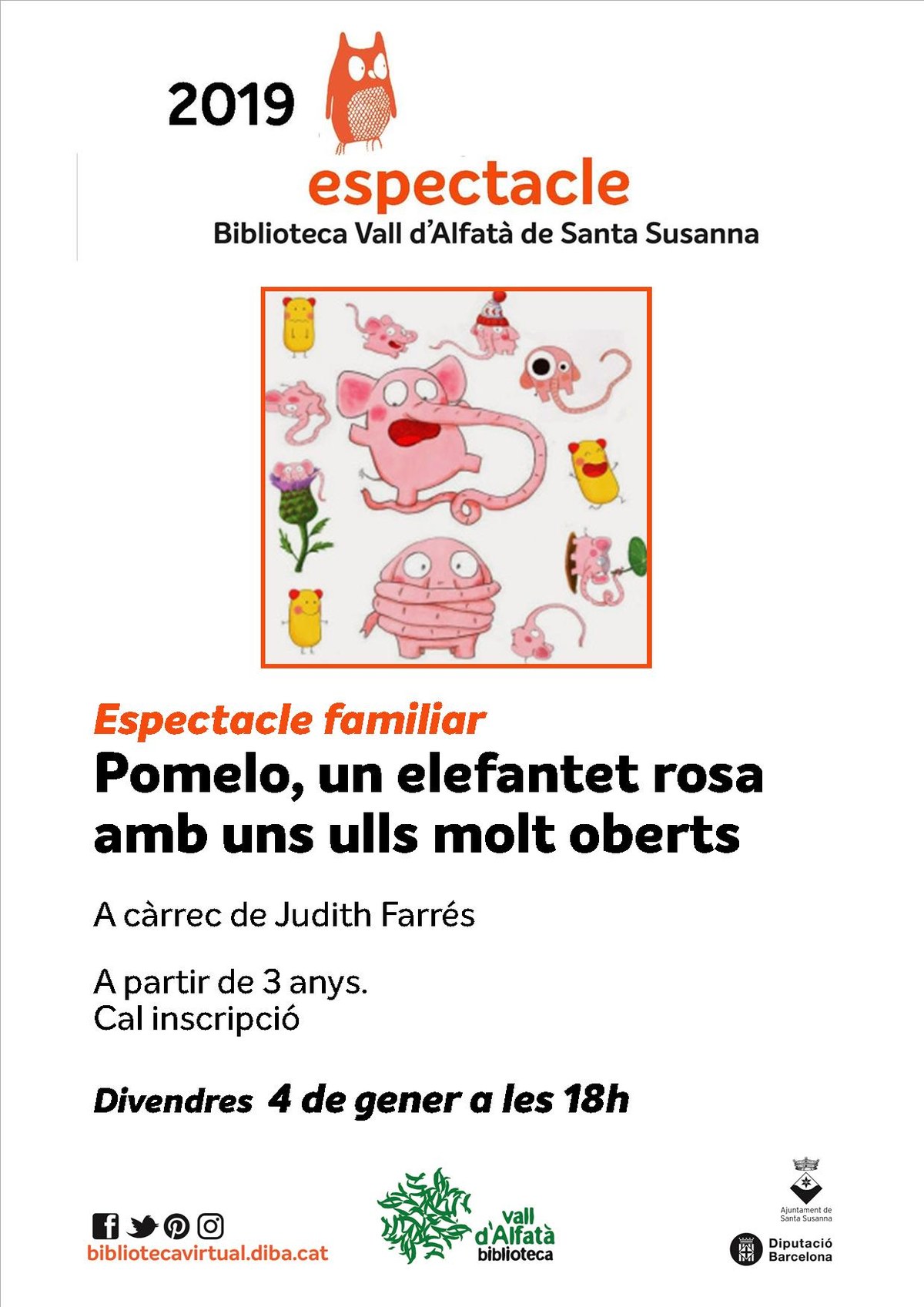 Espectacle familiar a la Biblioteca Vall d'Alfatà .
