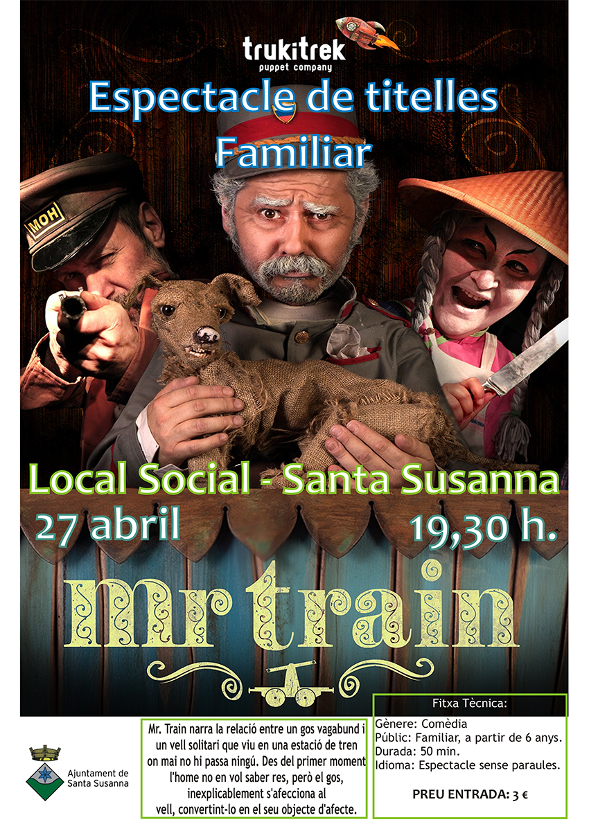 Espectacle familiar de titelles "Mr. Train".