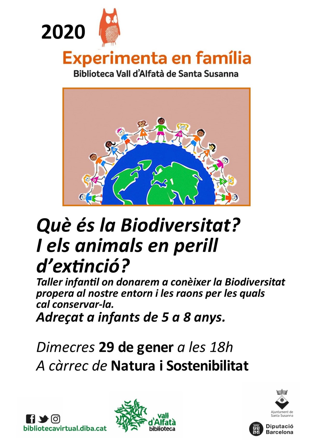 Experimenta en família a la Biblioteca Vall d'Alfatà .