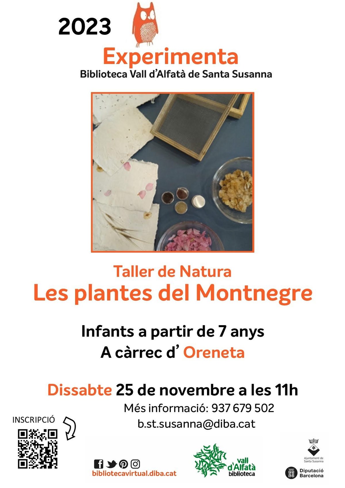 Experimenta: taller de natura "Les plantes del Montnegre".