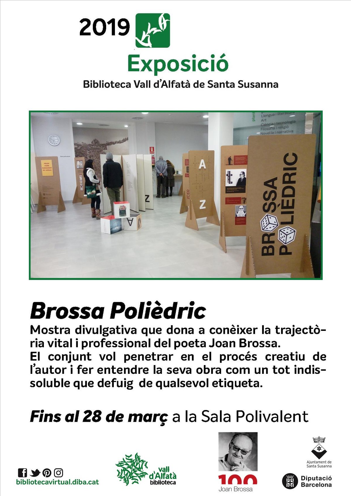 Exposició Brossa Polièdric a la Biblioteca Vall d'Alfatà.