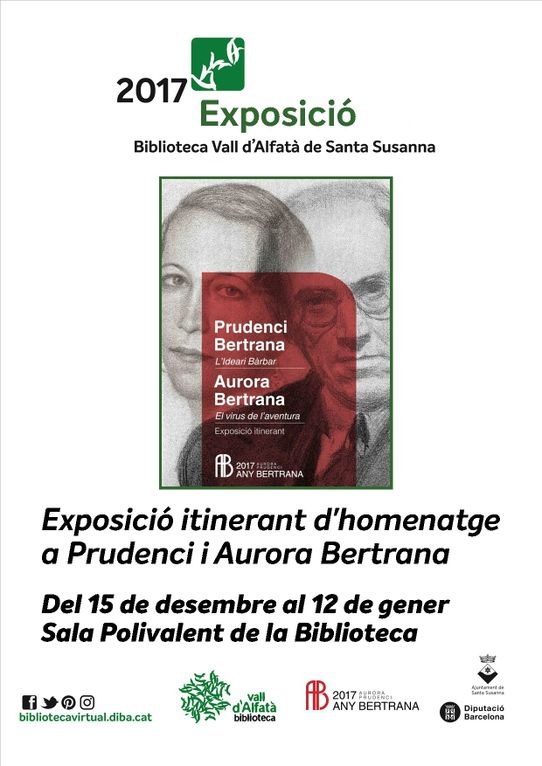 Exposició itinerant d'homenatge a Prudenci i Aurora Bertrana.