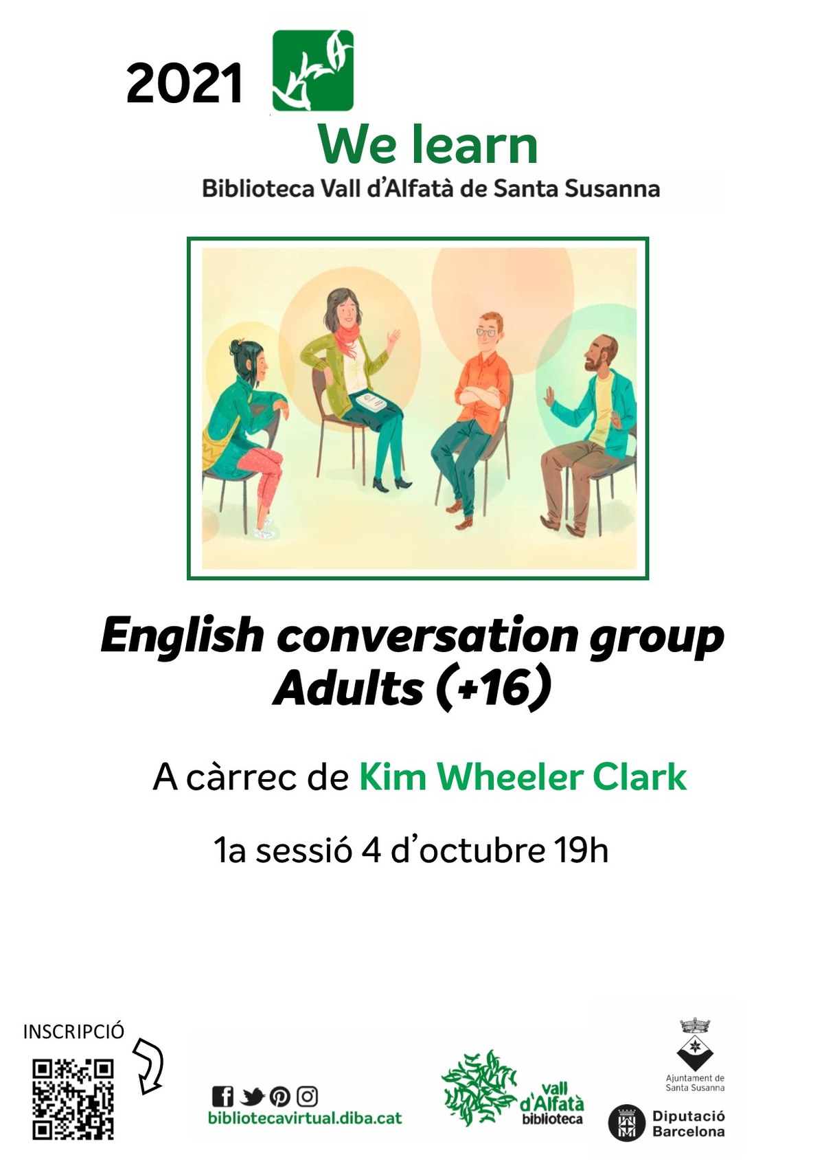 Grup de conversa en anglès (English conversation group).