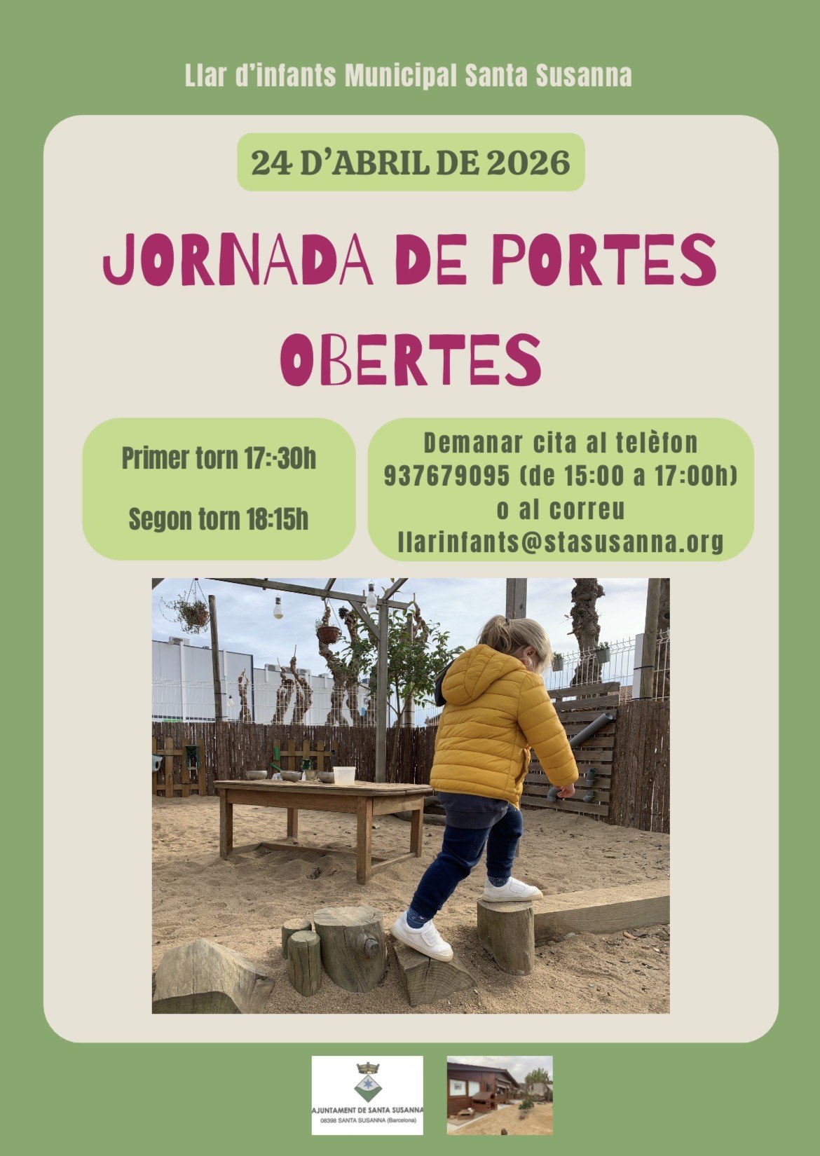 Jornada de portes obertes a la Llar d’Infants Municipal de Santa Susanna.