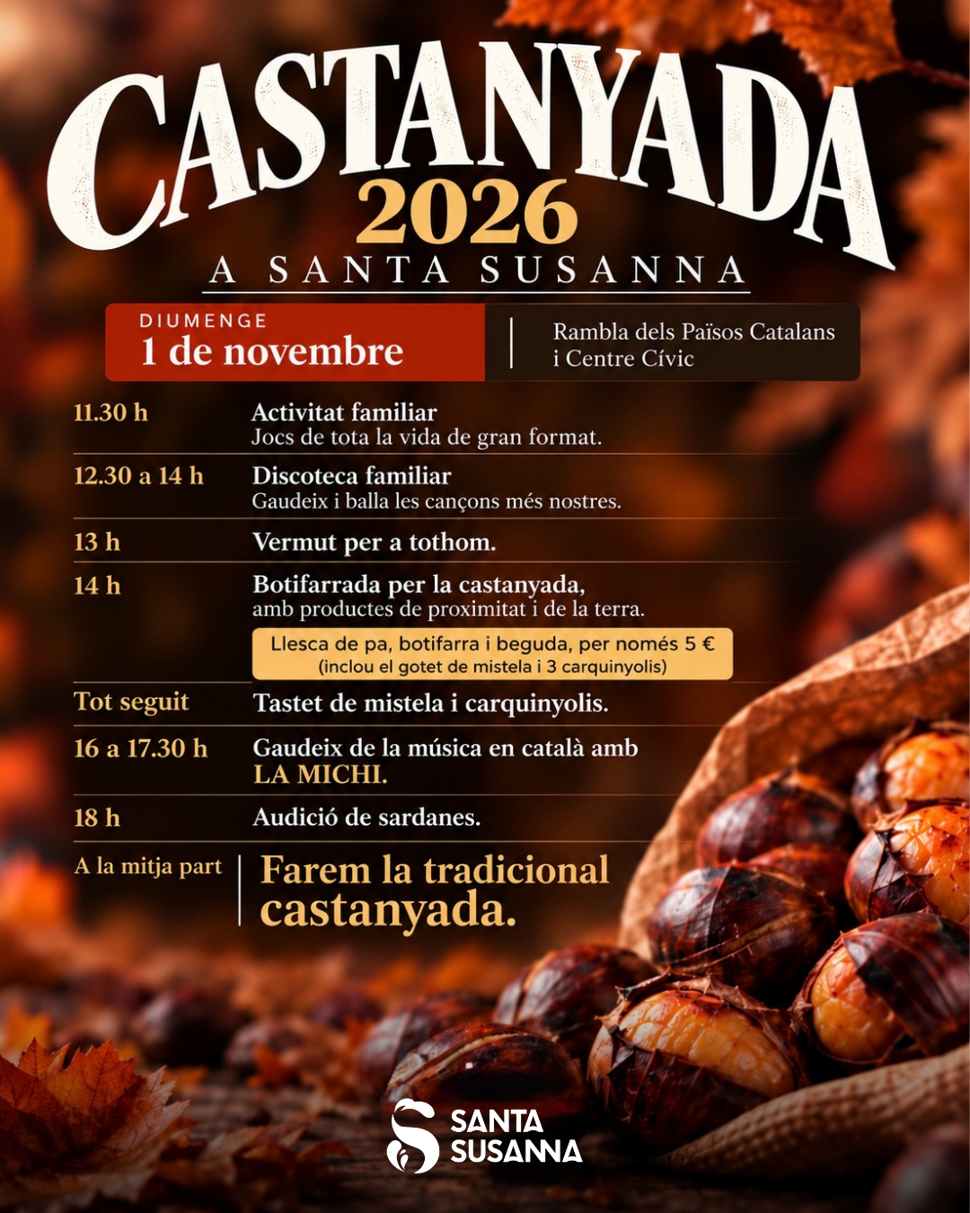La Castanyada 2026 arriba a Santa Susanna!.