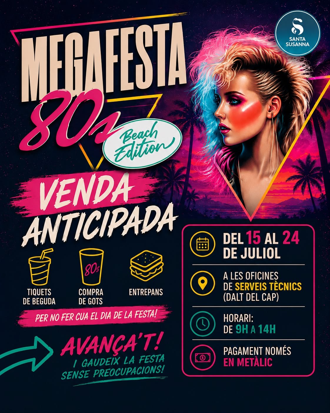 La Megafesta dels 80 arriba aquest estiu a Santa Susanna… i ja pots preparar-te!.