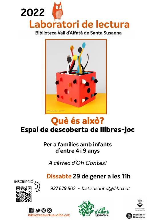 Laboratori de Lectura; Espai de descoberta de llibres-joc.