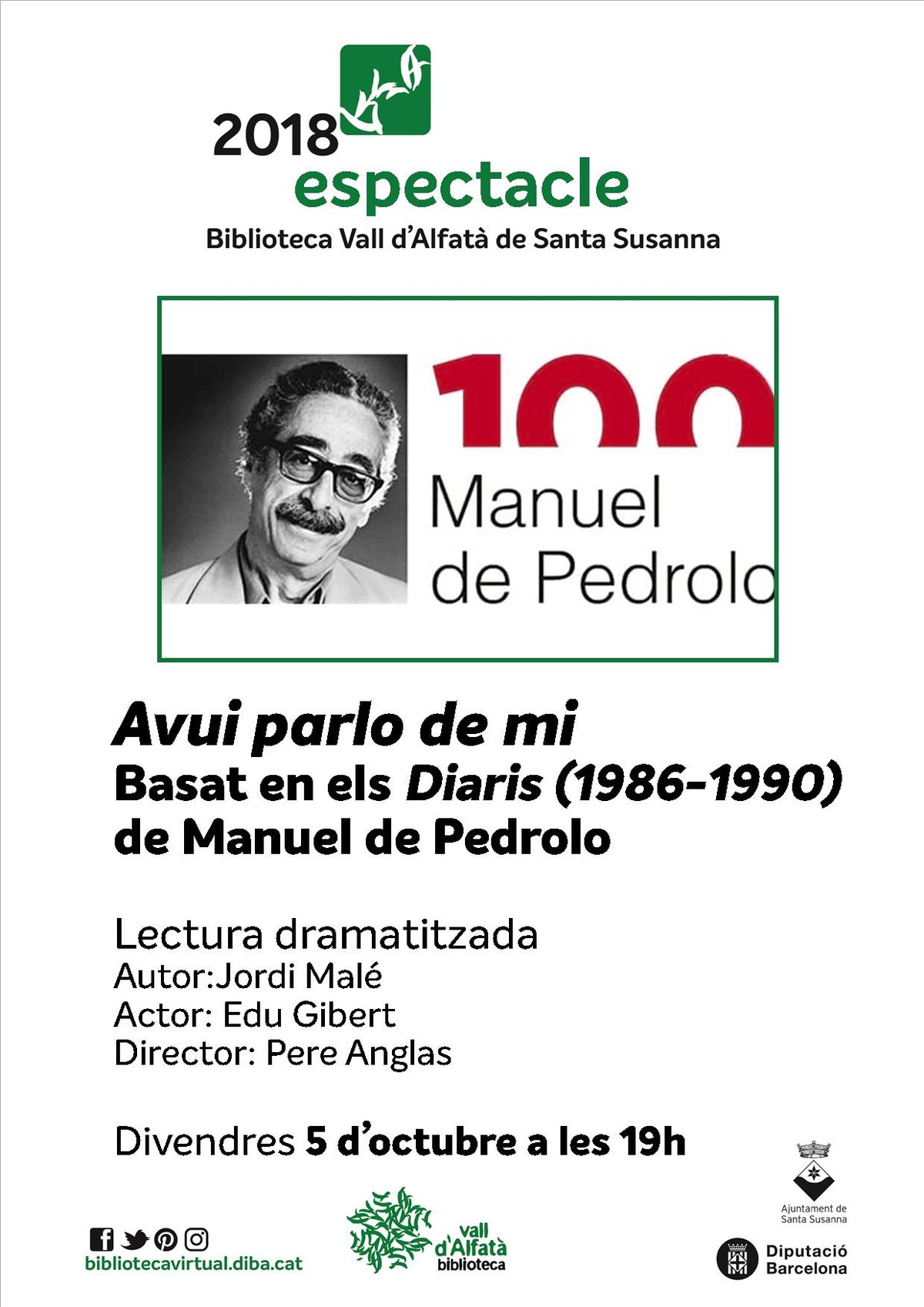 Lectura dramatitzada "Avui parlo de mi" .