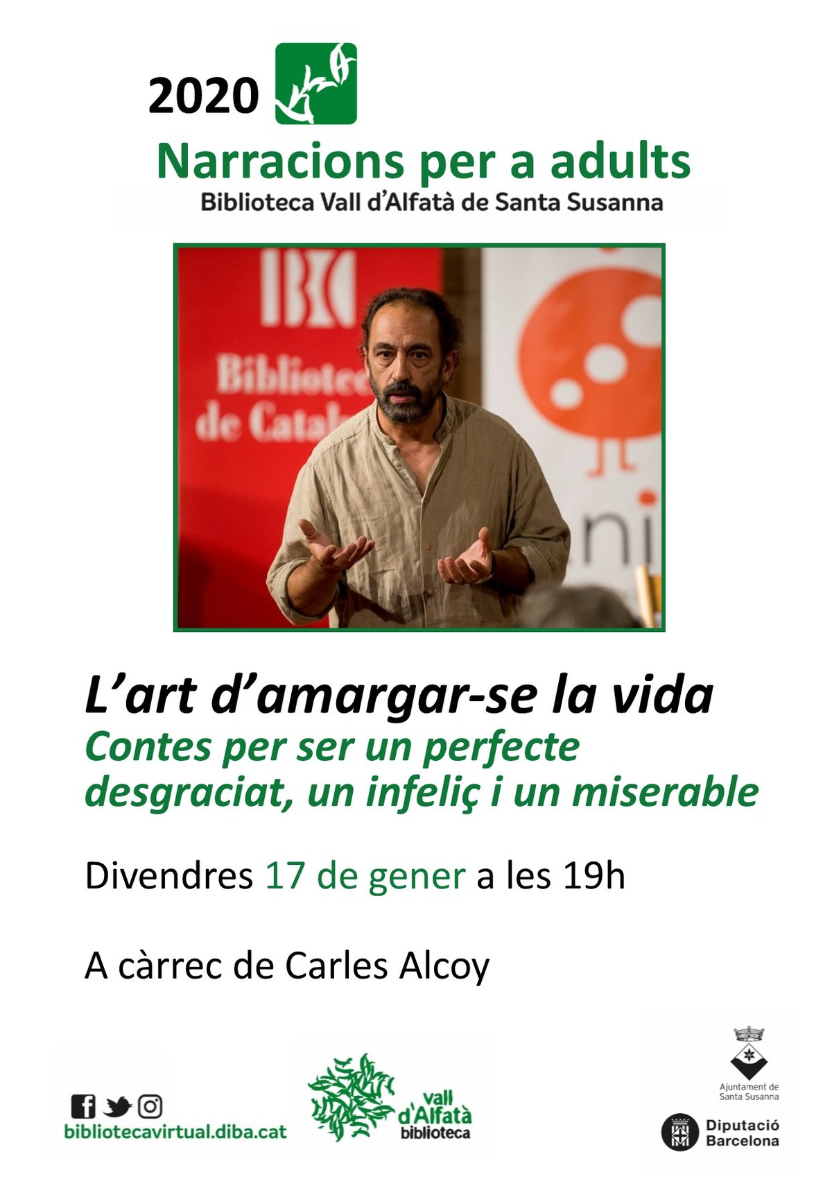Narracions per a adults - Biblioteca Vall d'Alfatà.