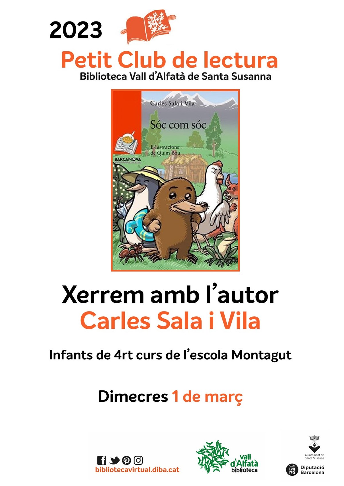 Petit Club de lectura: "Xerrem amb l'autor Carles Sala i Vila".