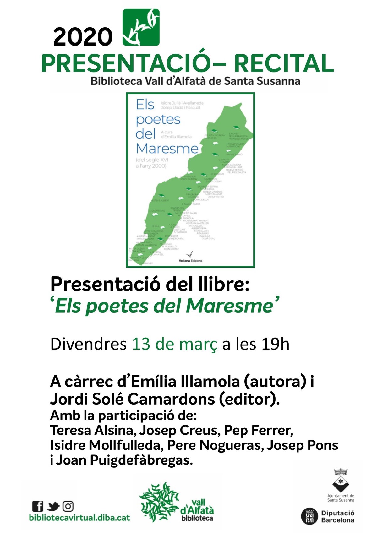 Presentació - recital a la Biblioteca Vall d'Alfatà.