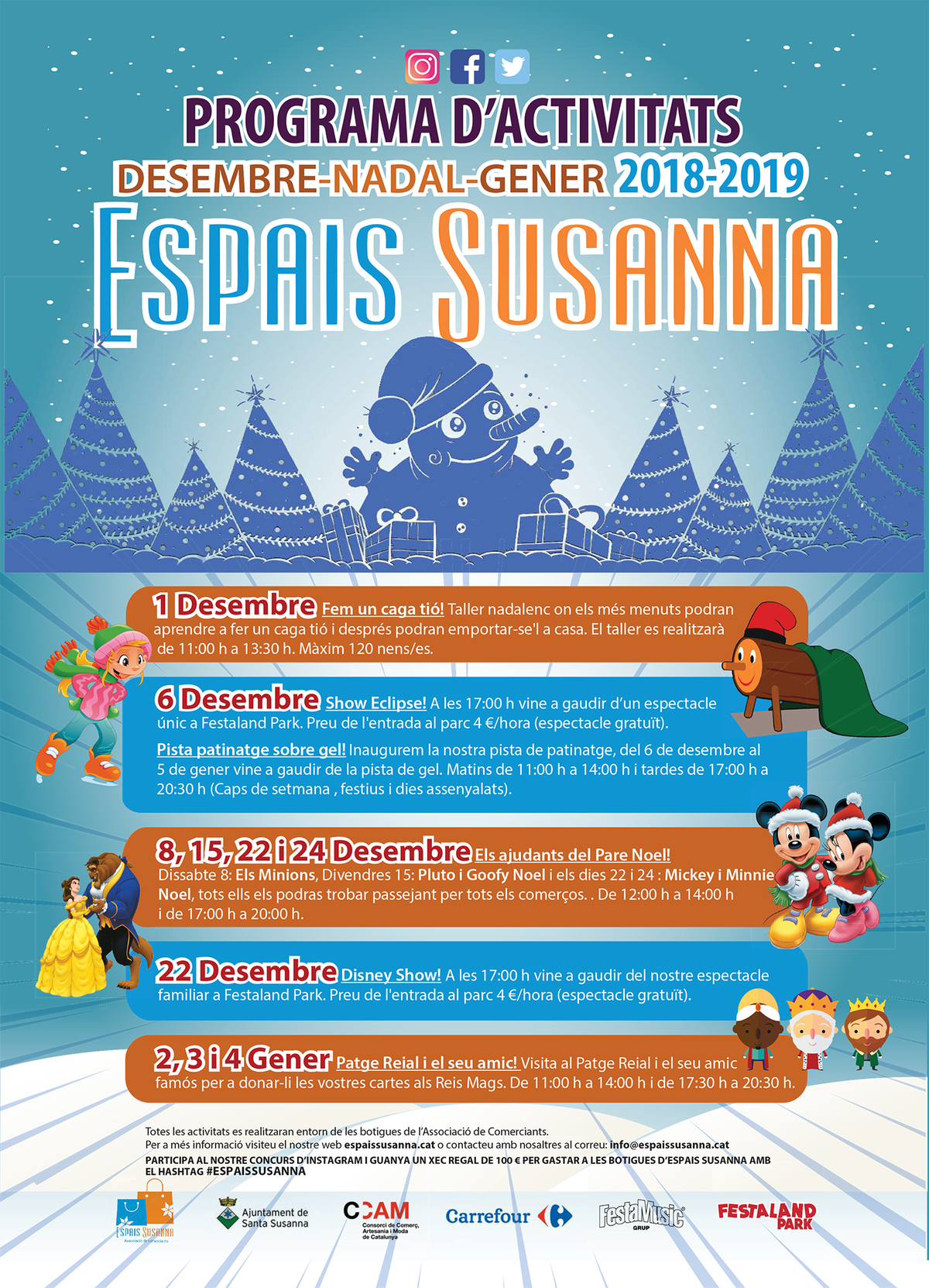 Programa d'activitats de Nadal a Espais Susanna.