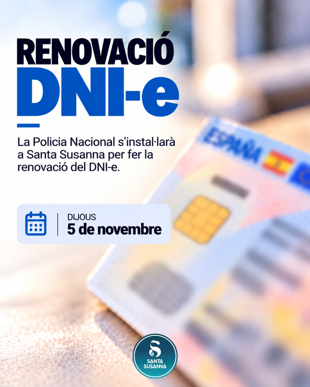 Renovació del DNI-e a Santa Susanna.