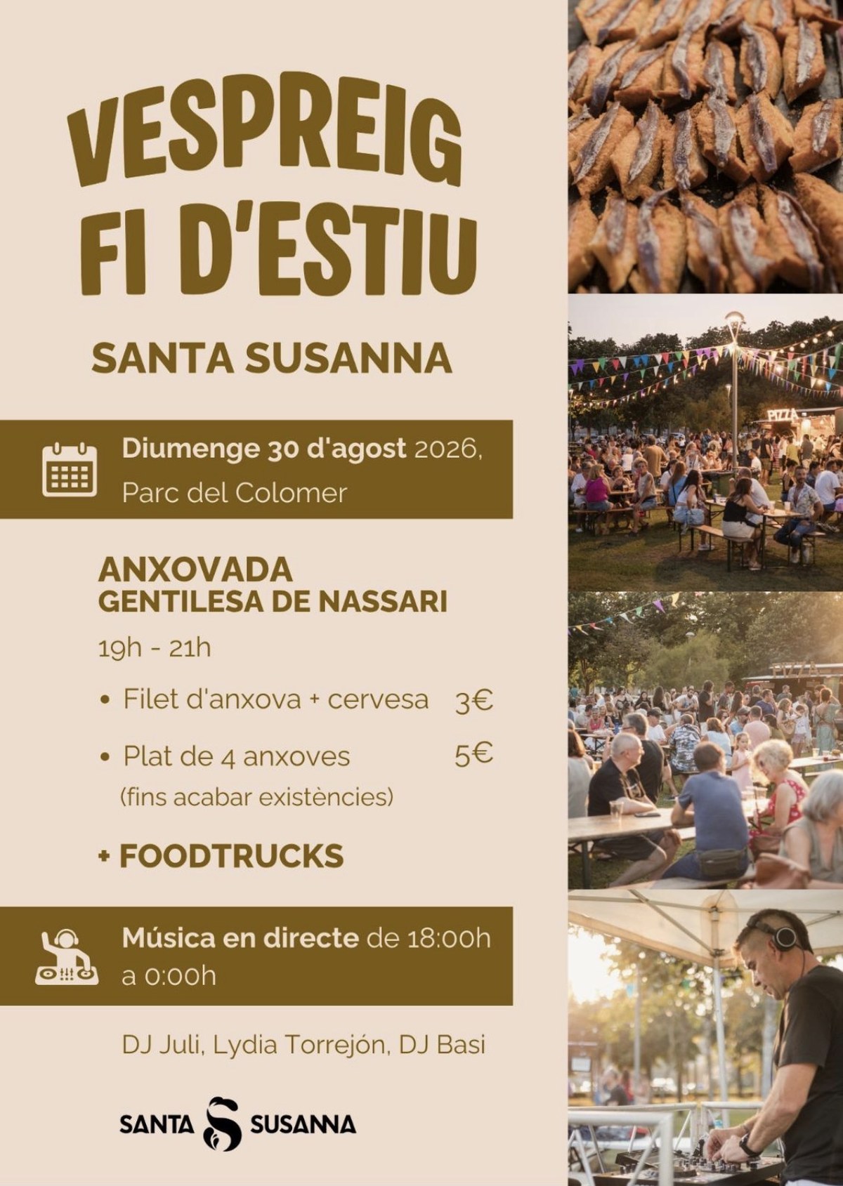 Santa Susanna acomiada l’estiu amb el Vespreig de fi d’estiu.