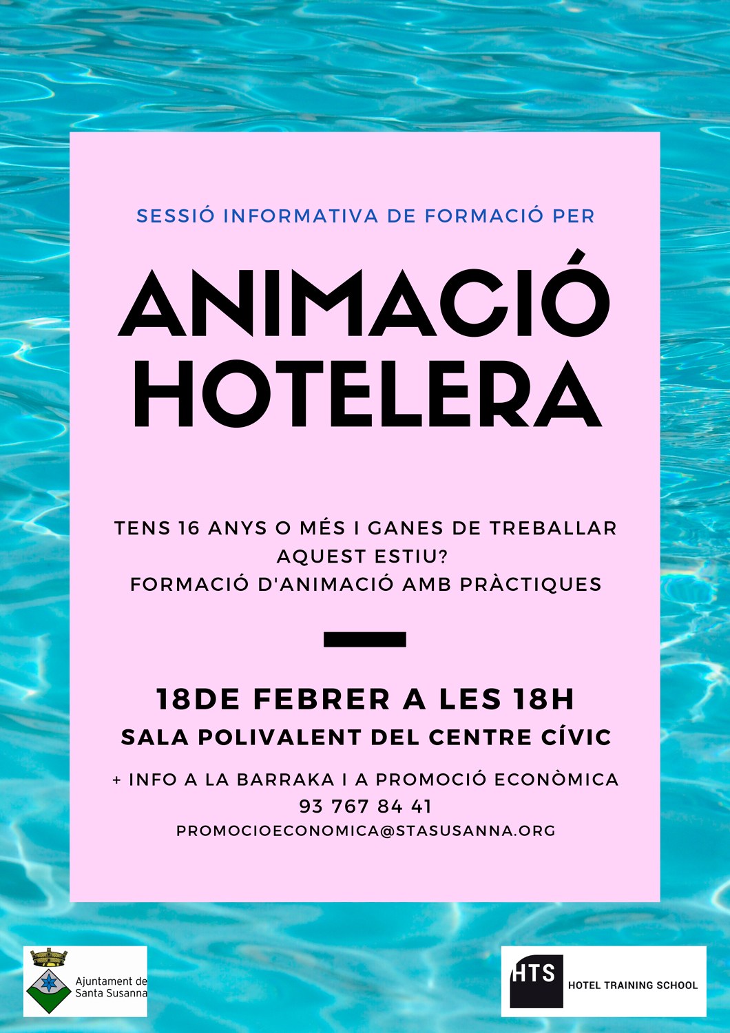 Sessió informativa de formació per animació hotelera .