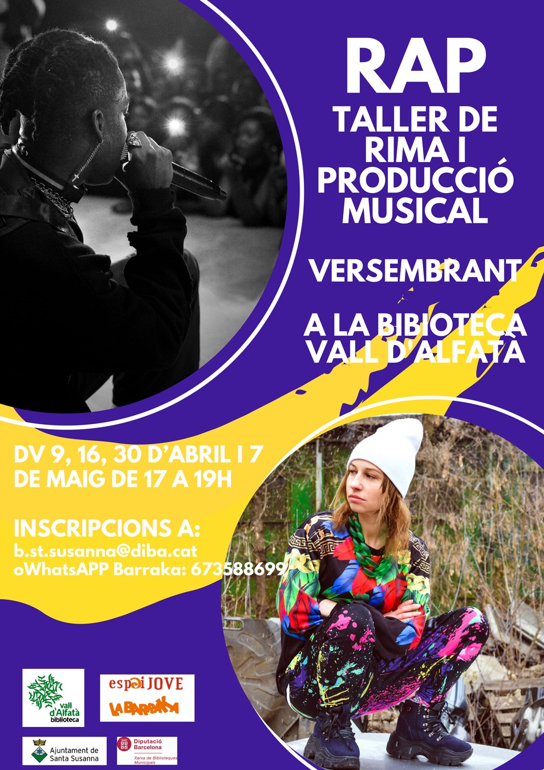 Taller de rima i producció musical a la Biblioteca Vall d'Alfatà.