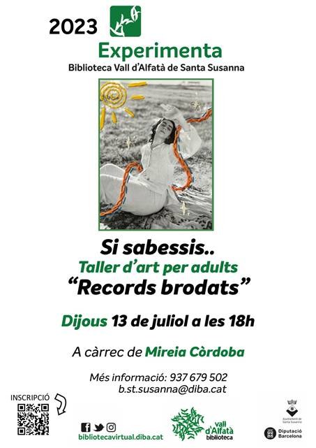 Taller per adults: "Records brodats".