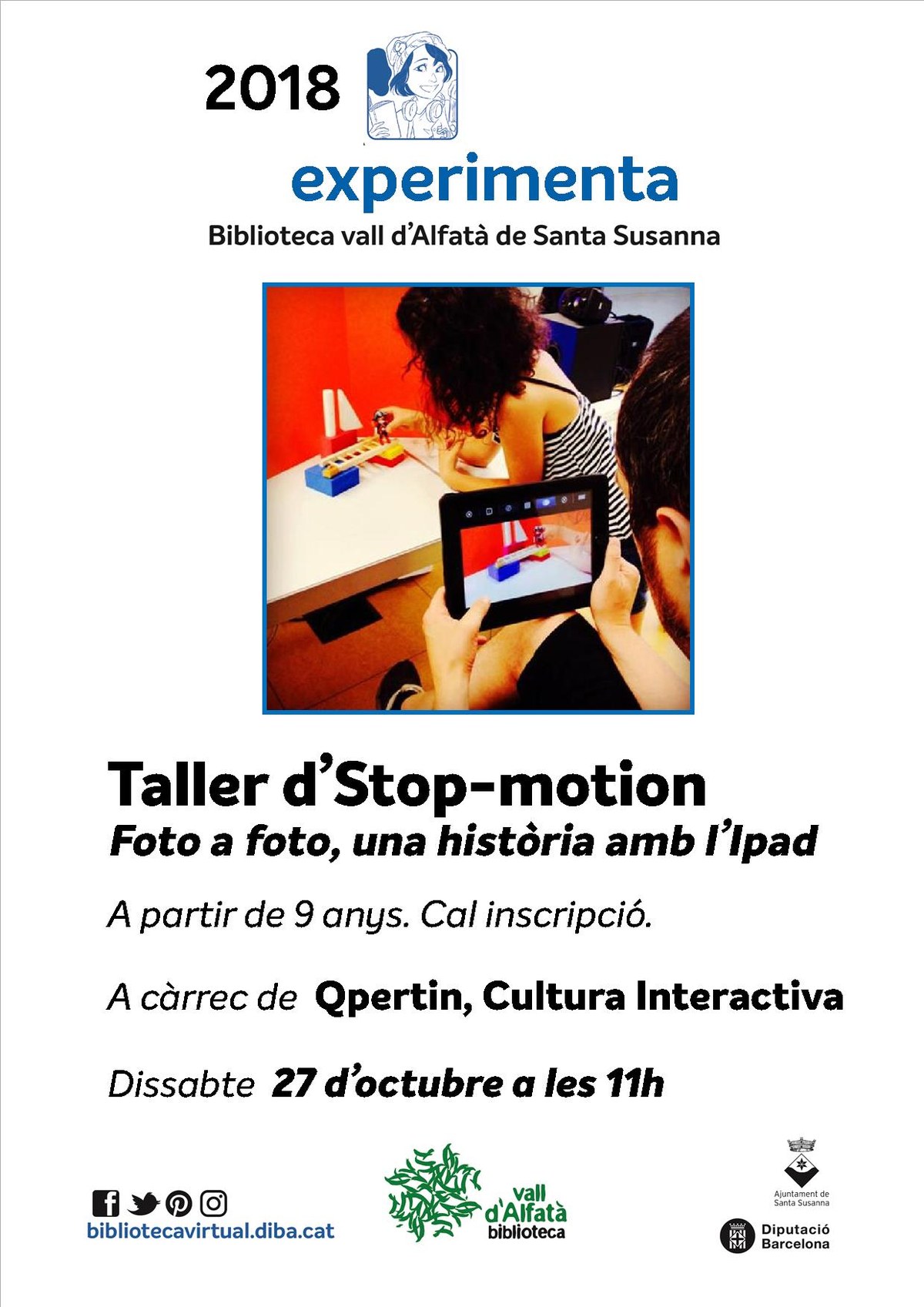 Taller stop-motion a la Biblioteca Vall d'Alfatà.