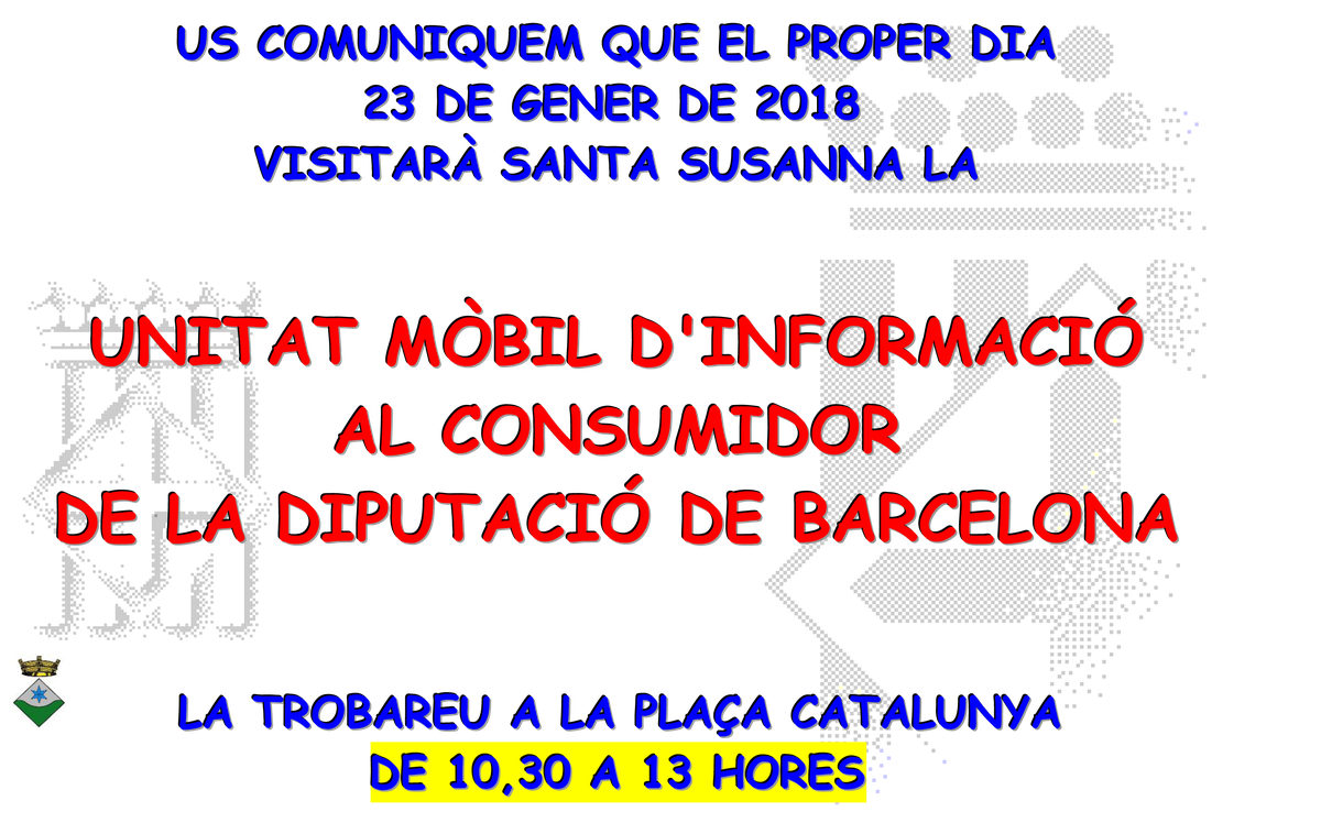 Unitat Mòbil d'Informació al Consumidor de la Diputació.
