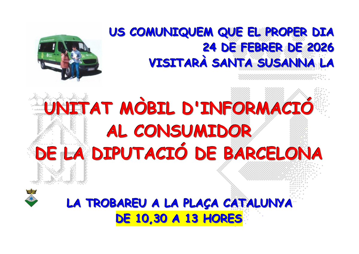 Visita de la Unitat Mòbil d’Informació al Consumidor a Santa Susanna.
