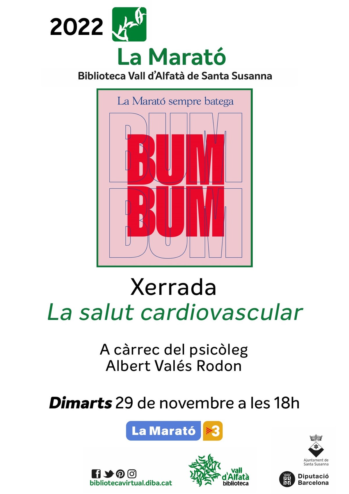 Xerrada "La salut cardiovascular" amb motiu de la Marató de TV3.