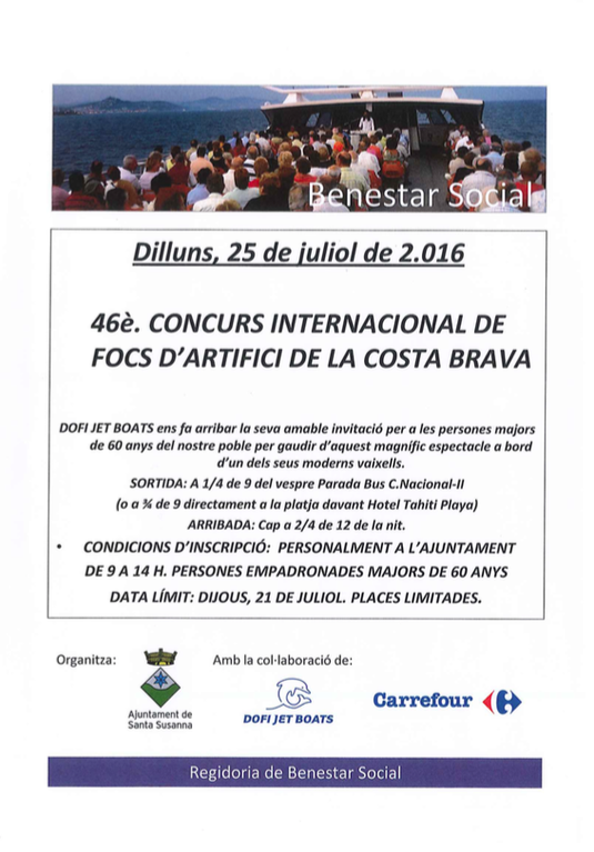  46è concurs internacional de Focs d'Artifici de la Costa Brava         .
