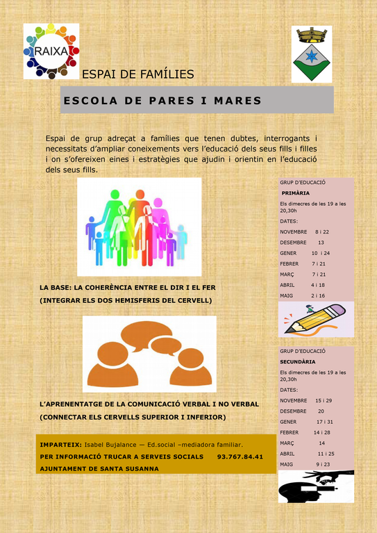  ESPAI DE FAMÃ?LIES escola per a pares i mares         .