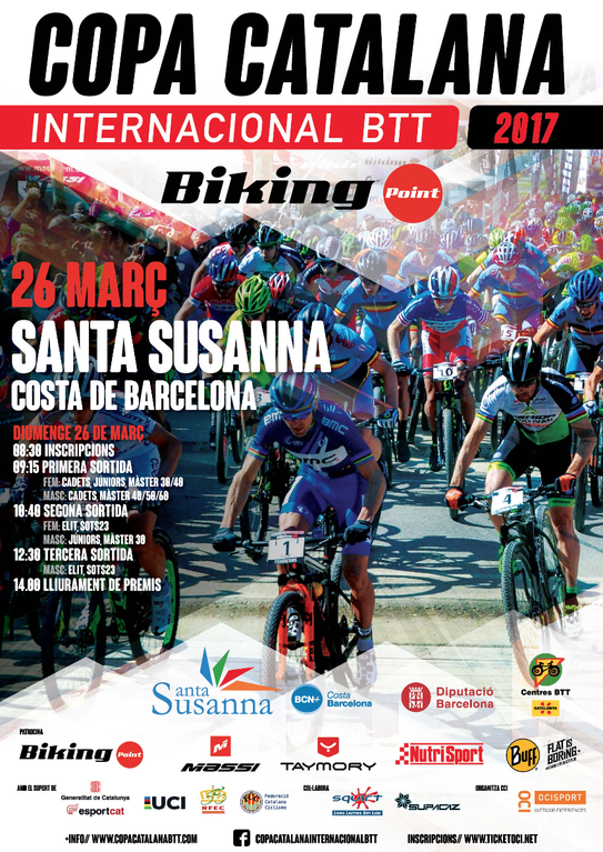  La Copa Catalana Internacional BTT arriba a Santa Susanna          .